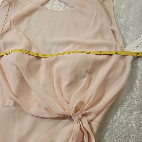 NWT Jenny Yoo Paltrow Gown Soft Blush Pink Luxe Ciffon Size 12 - Picture 12 of 14